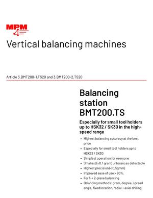 Балансировочные машины МРМ BMT200.TS