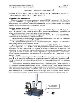 Госреестр. Описание СИ 63689-16 Машины координатные измерительные портальные MITUTOYO